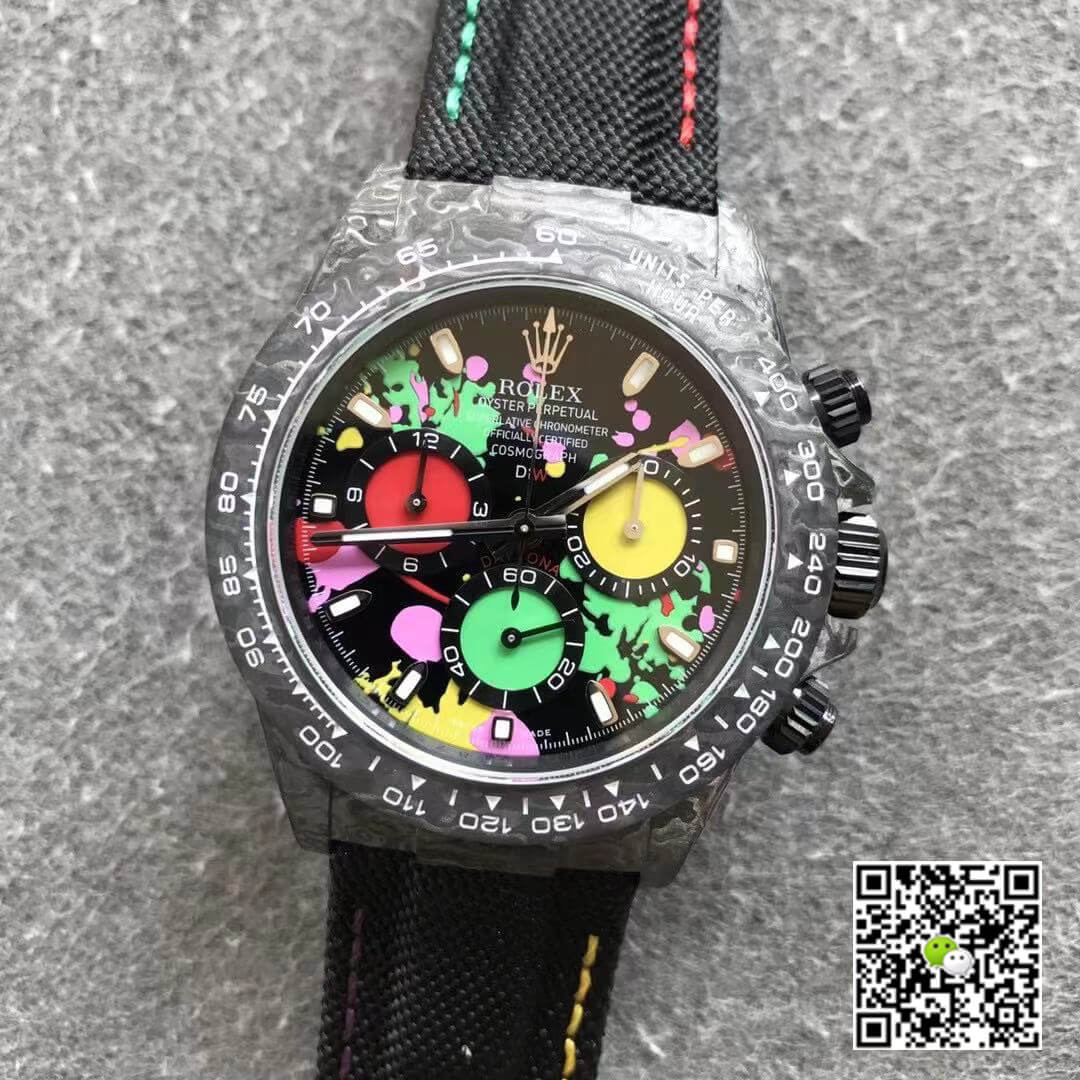 Replica R01ex Daytona Cosmograph Carbon Fiber Diw Customized Version 1:1 Best Edition Noob Factory Color Dial