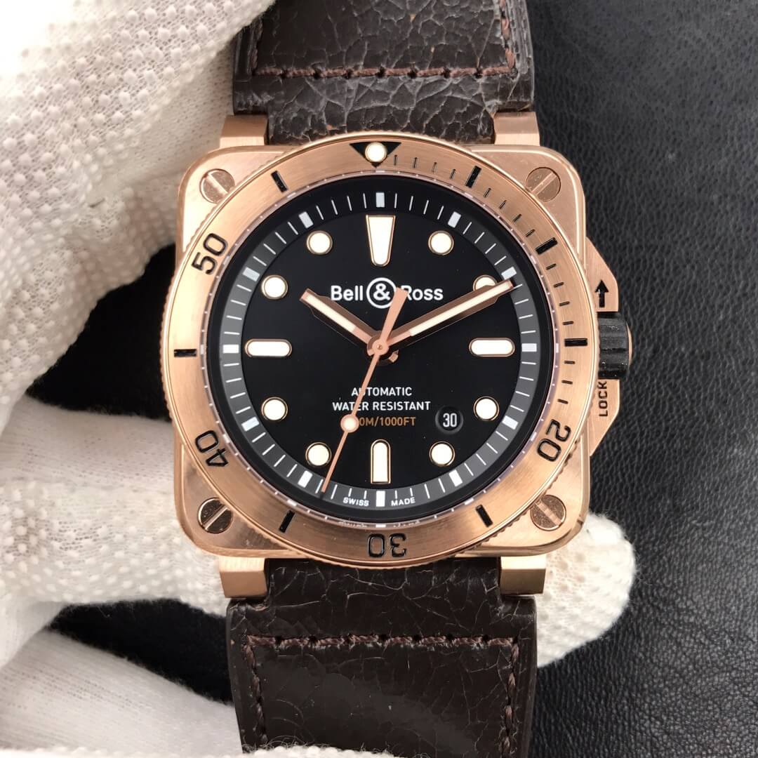Replica Bell   Ross BR0392-D-BL-BR/SCA 1:1 Best Edition Black Dial