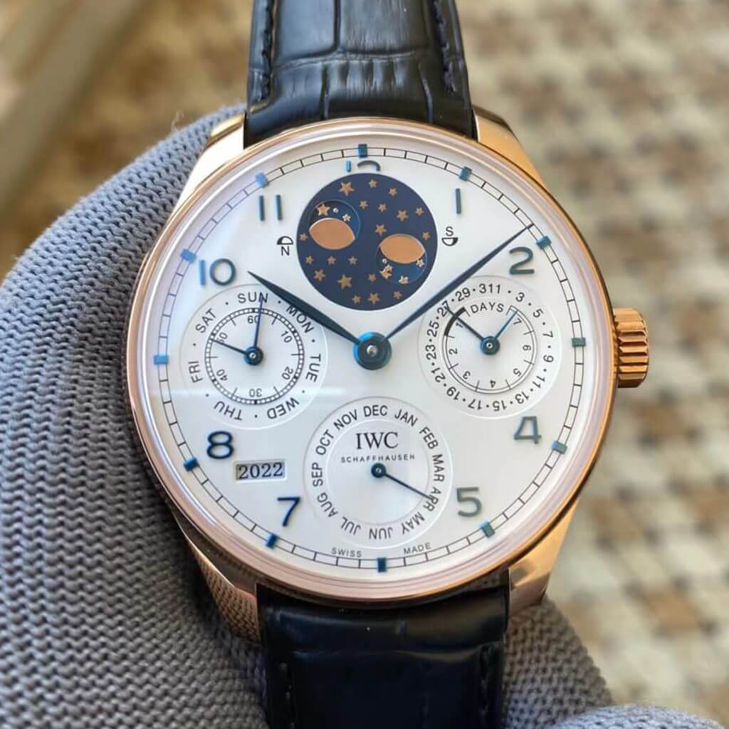 Replica IWC Portuguese Perpetual Calendar IW503405 1:1 Best Edition APS Factory White Dial