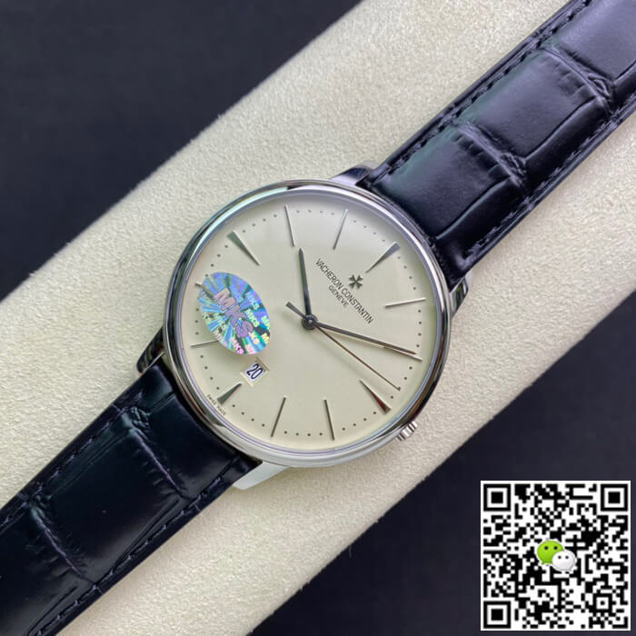 Vacheron C0nstan1n Replica Patrimony 85180/000G-9230 MKS Factory 1:1 Best Edition Swiss ETA9015 Silver Dial