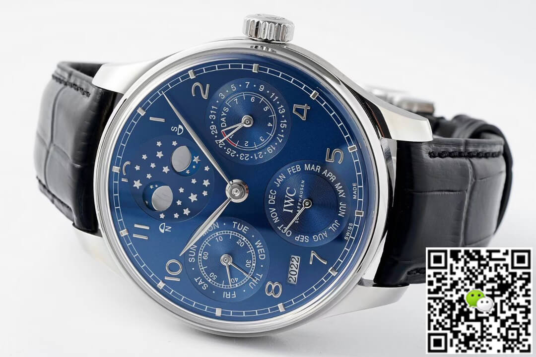 Replica IWC Portuguese Perpetual Calendar IW503401 1:1 Best Edition APS Factory Blue Dial