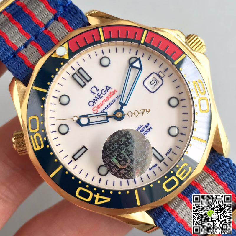 Replica 0me*ga Seamaster Diver 300M 212.62.41.20.04.001 1:1 Best Edition Swiss ETA2824 18K Yellow Gold
