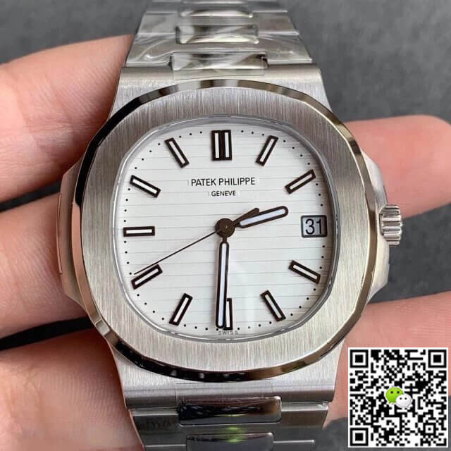Replica Pat*k Phi1i*pe Nautilus 5711/1A-011 1:1 Best Edition PPF Factory V4 White Dial Swiss ETA324