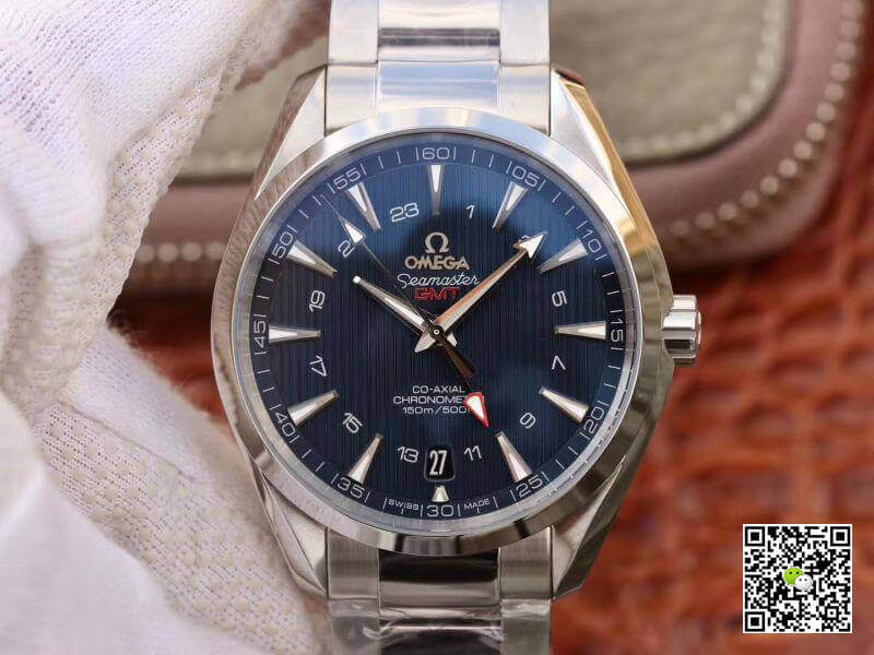 Replica 0me*ga Seamaster Aqua Terra 231.10.43.22.03.001 VS factory 1:1 Best Edition Swiss ETA8605 Blue Textured Dial