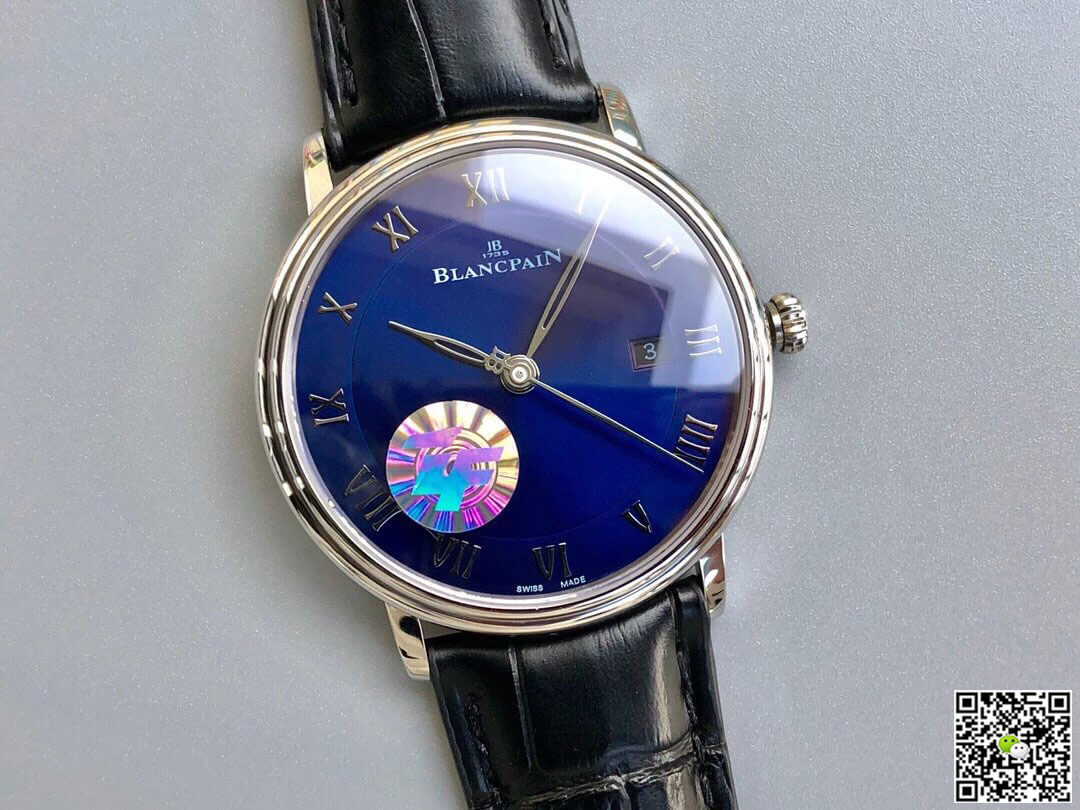 Replica Blancpain Villeret 6551-1127-55B 1:1 Best Edition ZF Factory Blue Dial