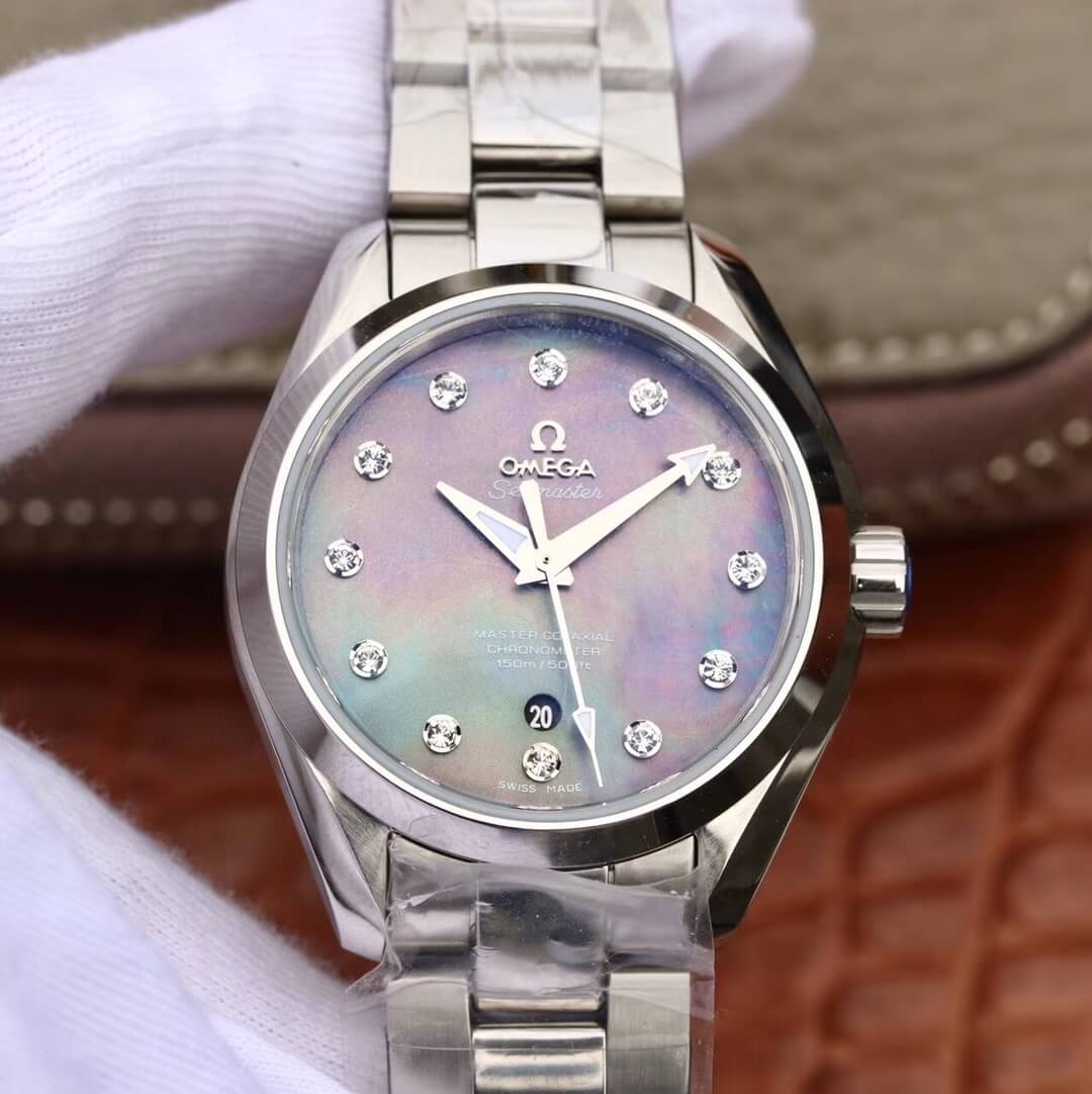 Replica 0me*ga Seamaster 231.10.34.20.57.001 Aqua Terra 150M 1:1 Best Edition 3S Factory Fritillaria D1am0nd Dial