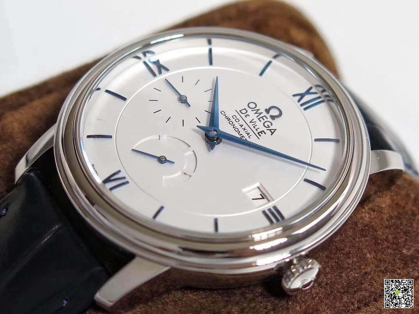 Replica 0me*ga De Ville Prestige 424.53.40.21.04.001 TW Factory 1:1 Best Edition Swiss ETA2824 White Dial Blue Marker