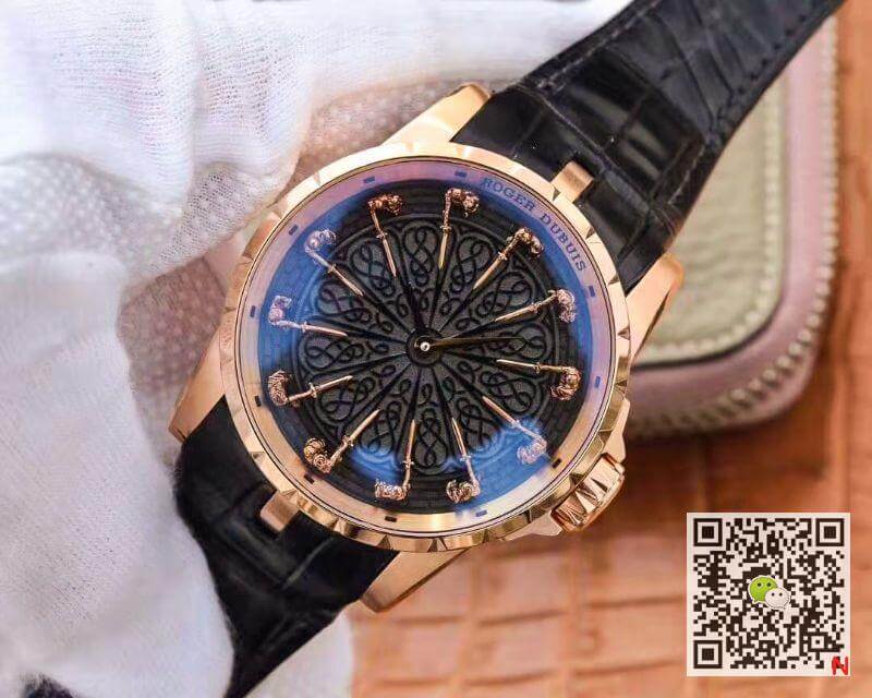 Replica Roger Dubuis Excalibur Knights of The Round Table II Rddbex0511 ZF Factory 1:1 Best Edition Rose Gold Swiss M9015