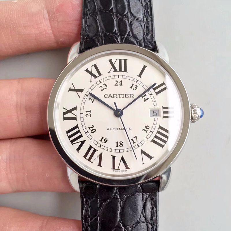 Replica Ronde Solo De Ca*t1er W6701010 ZF Factory Men Watches 1:1 Best Edition Swiss ETA9015 White Dial