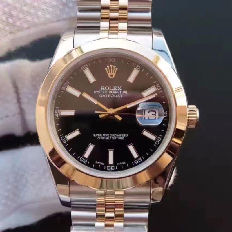 R01ex Dupe Datejust 41mm 126303 Black Dial 1:1 Best Edition Swiss ETA3255 Gold Wrapped