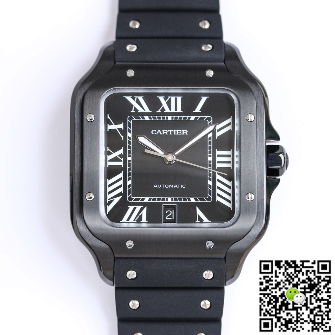 Replica Ca*t1er Santos WSSA0039 1:1 Best Edition GF Factory V2 Rubber Strap