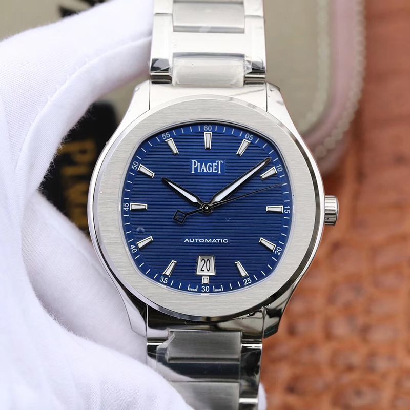 Replica Piaget Polo  S G0A41002 MKS Factory 1:1 Best Edition Blue Textured Dial On Stainless Steel Bracelet Swiss ETA 1110