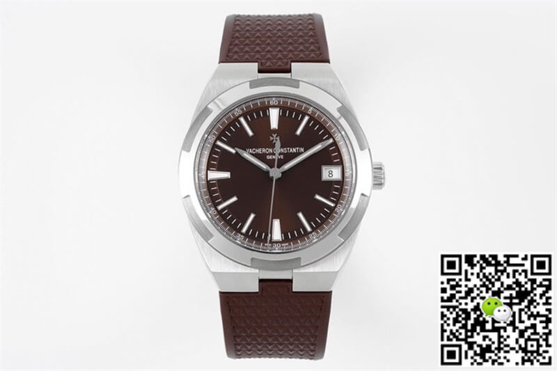 Replica Vacheron C0nstan1n Overseas 4500V 1:1 Best Edition PPF Factory Brown Rubber Strap