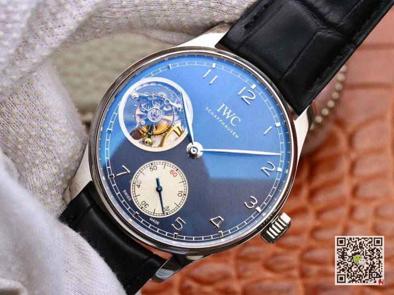 IWC Replica Portuguese Tourbillon IW546302 ZF Factory Men Watches 1:1 Best Edition Swiss Tourbillon Blue Dial