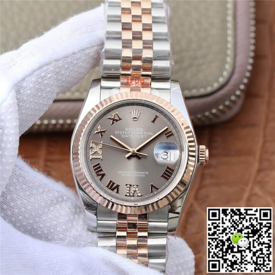 Replica R01ex Datejust M126231-0023 36MM 1:1 Best Edition GM Factory Grey Dial