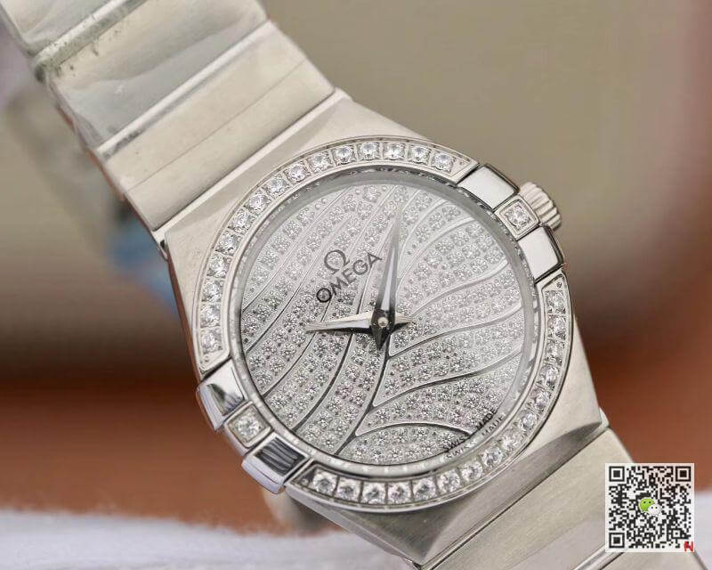 Replica 0me*ga Constellation Quartz Ladies 27mm D1am0nd Dial TW Factory 1:1 Best Edition Swiss Eta Quartz 1376