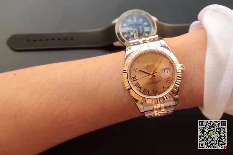 Replica R01ex Datejust 41 126333-007 1:1 Best Edition Gold Wrapped Two Tone Stainless Steel Bracelet