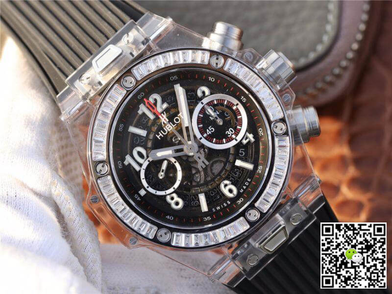 Replica Hublot Big Bang Unico 411.JX.1170.RX Men Watches 1:1 Best Edition Swiss ETA1242 Black Rubber Strap