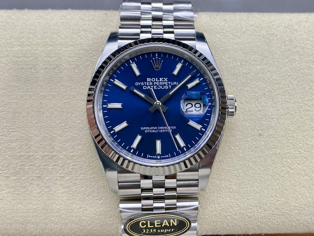 Replica R01ex Datejust M126234-0017 36MM 1:1 Best Edition Clean Factory Blue Dial
