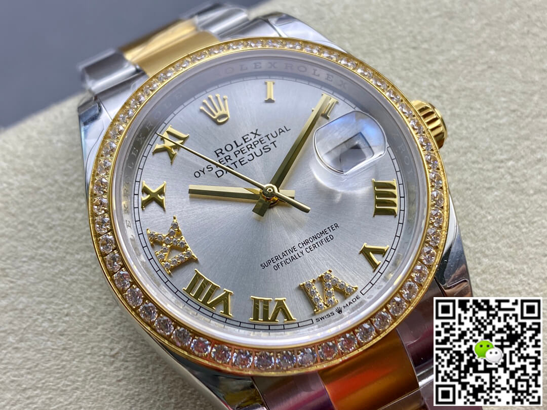 Replica R01ex Datejust M126283RBR-0018 1:1 Best Edition EW Factory Silver Dial