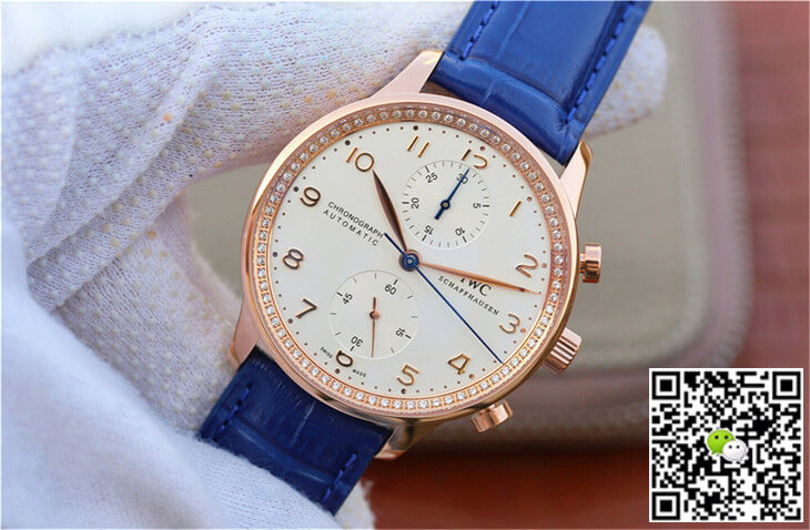 Replica IWC Portuguese ZF Factory 1:1 Best Edition Blue Strap