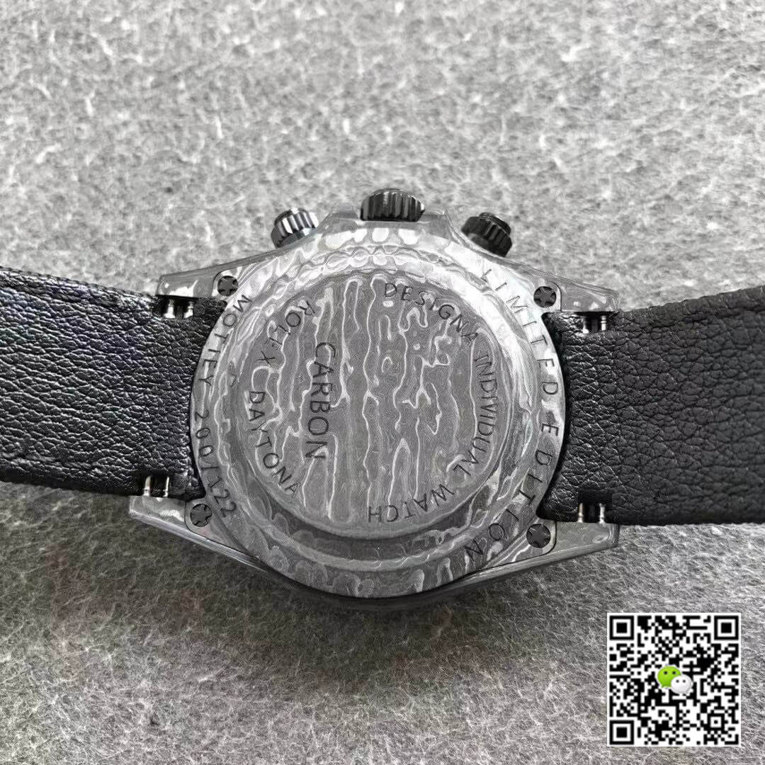 Replica R01ex Daytona Cosmograph Carbon Fiber Diw Customized Version 1:1 Best Edition Noob Factory Black Dial