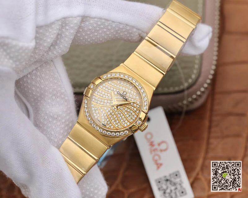 Replica 0me*ga Constellation Quartz Ladies 18K Yellow Gold TW Factory 1:1 Best Edition Swiss Eta Quartz 1376