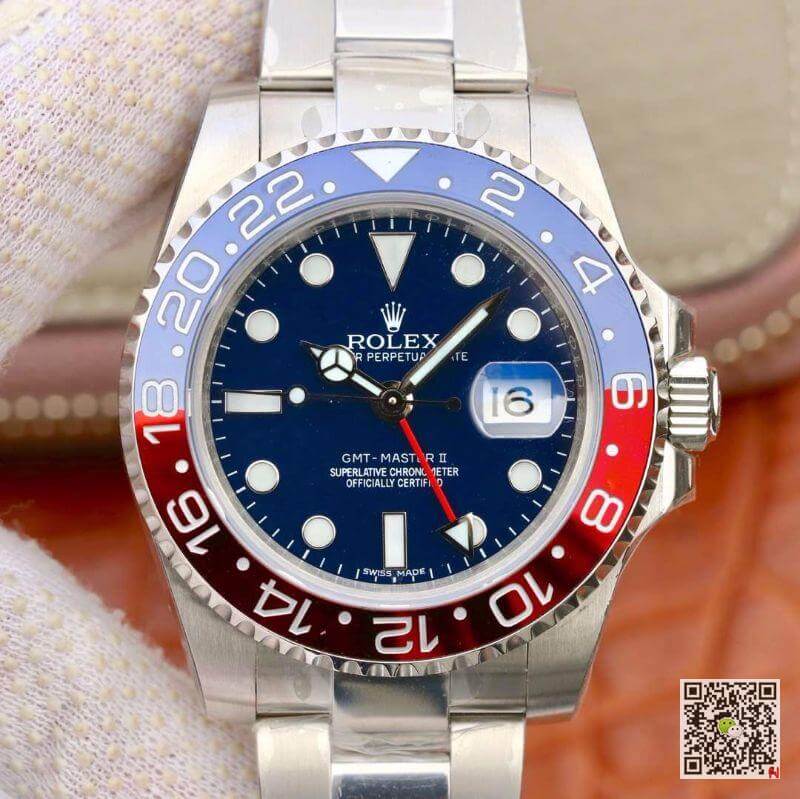 Replica R01ex GMT Master II 126710BLRO EW Factory Mechanical Watches 1:1 Best Edition Swiss ETA 2836