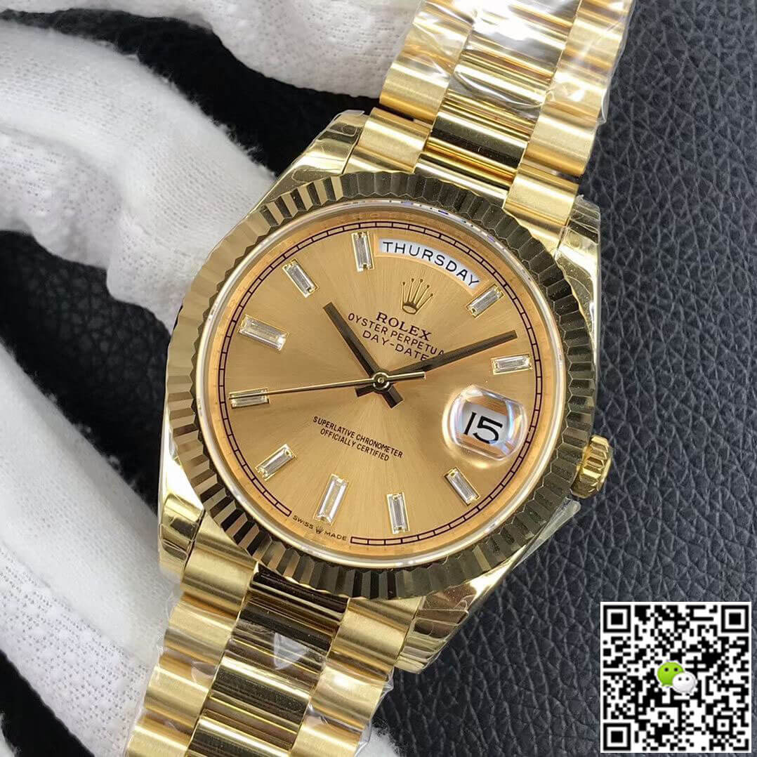 Replica R01ex Day Date M228238-0005 1:1 Best Edition EW Factory Champagne Dial