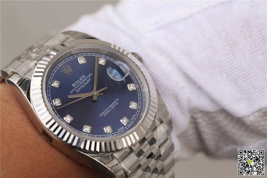 Replica R01ex Datejust M126334-0016 1:1 Best Edition EW Factory D1am0nd Blue Dial
