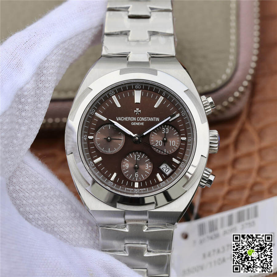 Replica Vacheron C0nstan1n Overseas 5500V/110A-B147 1:1 Best Edition 8F Factory V2 Brown Dial