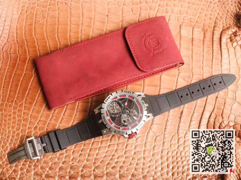 Replica Roger Dubuis Excalibur Spidr (king series) RDDBEX0622 Tourbillon JB Factory 1:1 Best Edition red skeleton dial Swiss RD505SQ