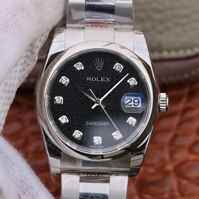 Replica R01ex Date Just 116200 DJ Factory 1:1 Best Edition Swiss ETA2836 Black Computer Dial