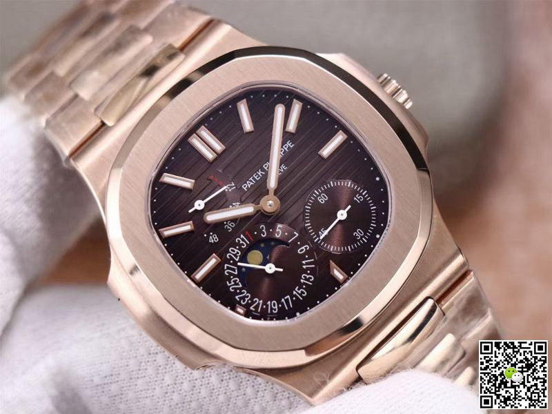Replica Pat*k Phi1i*pe Nautilus 5712/1A-001 1:1 Best Edition PF Factory Rose Gold Swiss Movement