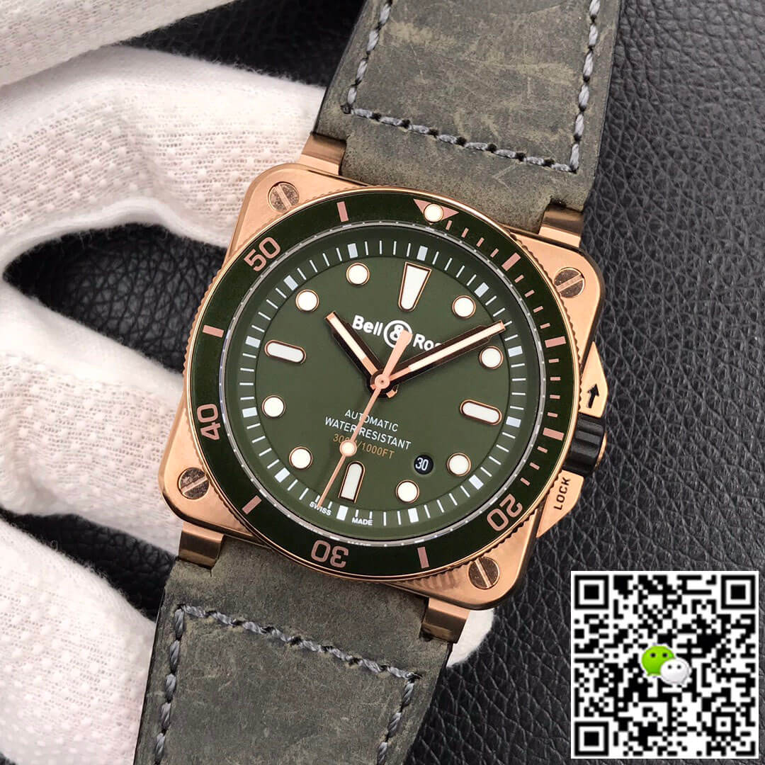 Replica Bell   Ross BR0392-D-G-BR/SCA 1:1 Best Edition Green Dial