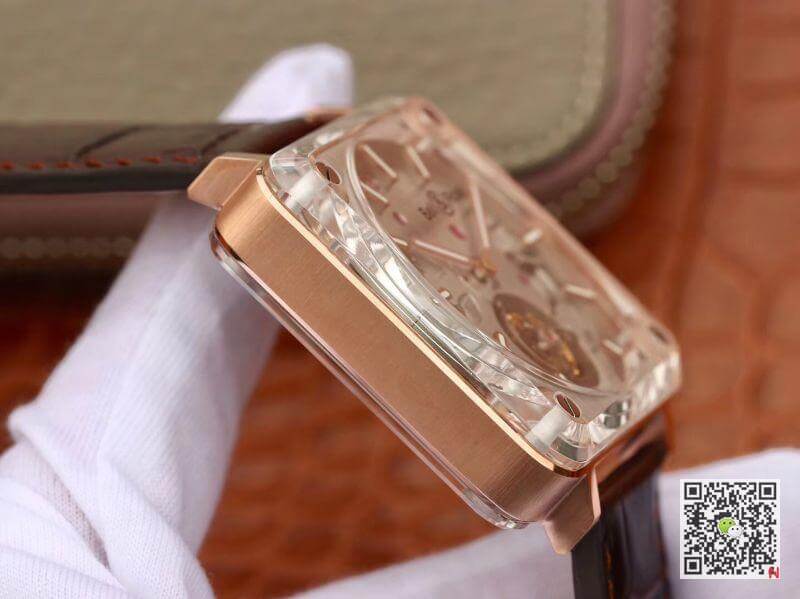 Replica Bell   Ross BR-X2 Tourbillon 18K Rosegold Case Mechanical Watches 1:1 Best Edition Swiss ETA380 Tourbillon Movement