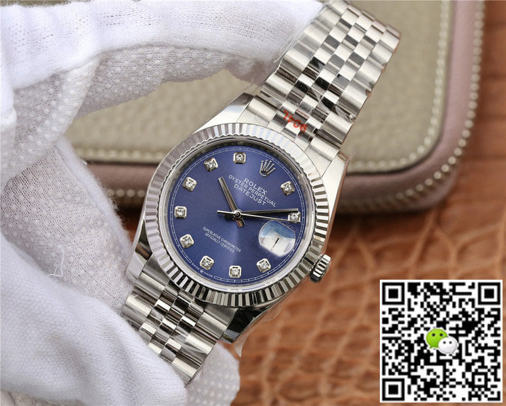 Replica R01ex Datejust M126234-0037 1:1 Best Edition GM Factory D1am0nd-set Blue Dial