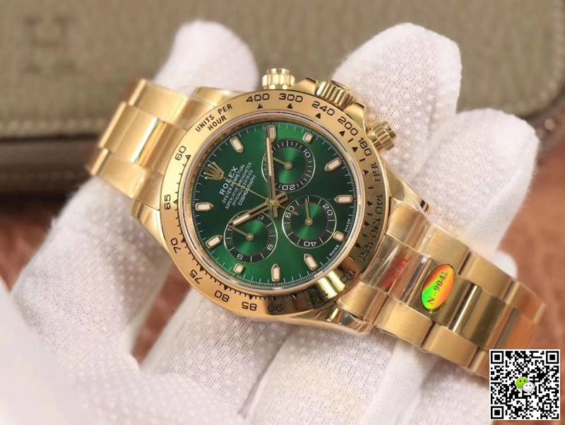 R01ex Daytona Replica M116508-0013 1:1 Best Edition Noob Factory Green Dial Swiss ETA4130