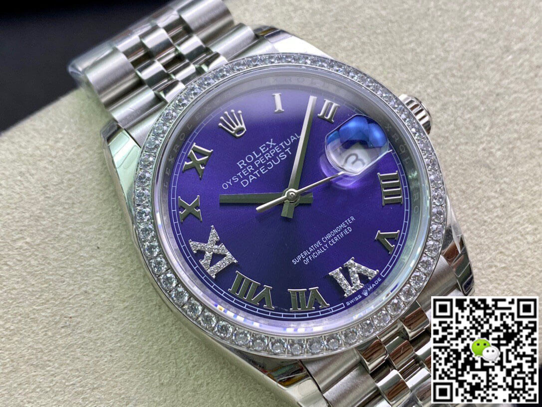 Replica R01ex Datejust M126284RBR-0013 1:1 Best Edition EW Factory Purple Dial