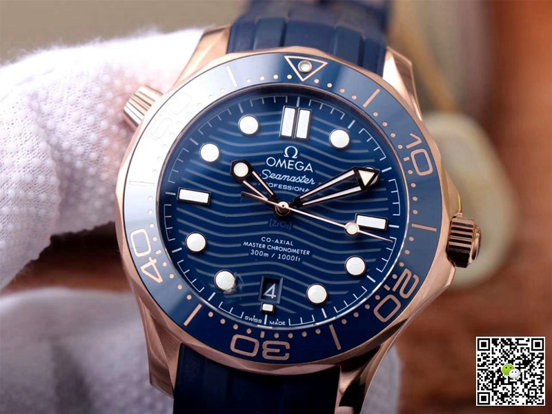 Replica 0me*ga Seamaster 210.62.42.20.03.001 1:1 Best Edition VS Factory Blue Dial Swiss ETA8801