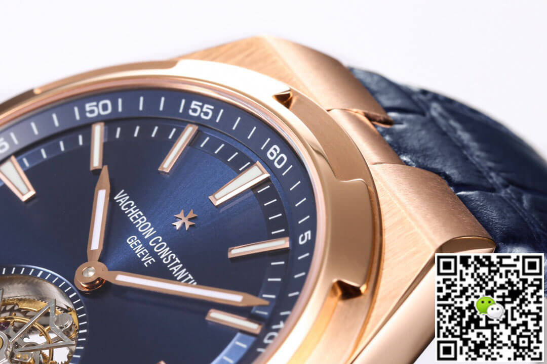 Replica Vacheron C0nstan1n Overseas Tourbillon 6000V/110R-B733 1:1 Best Edition BBR Factory Blue Strap