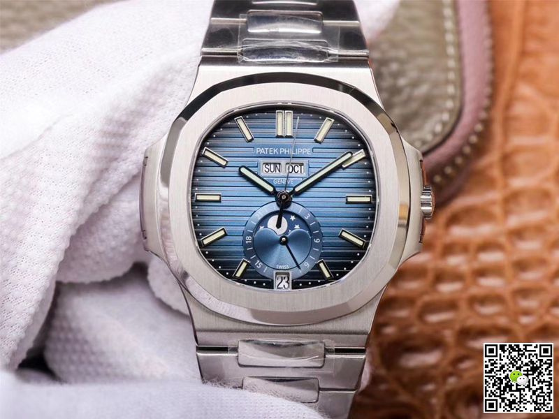 Replica Pat*k Phi1i*pe Nautilus 5726/1A-014 1:1 Best Edition PF Factory Blue Dial Swiss ETA324
