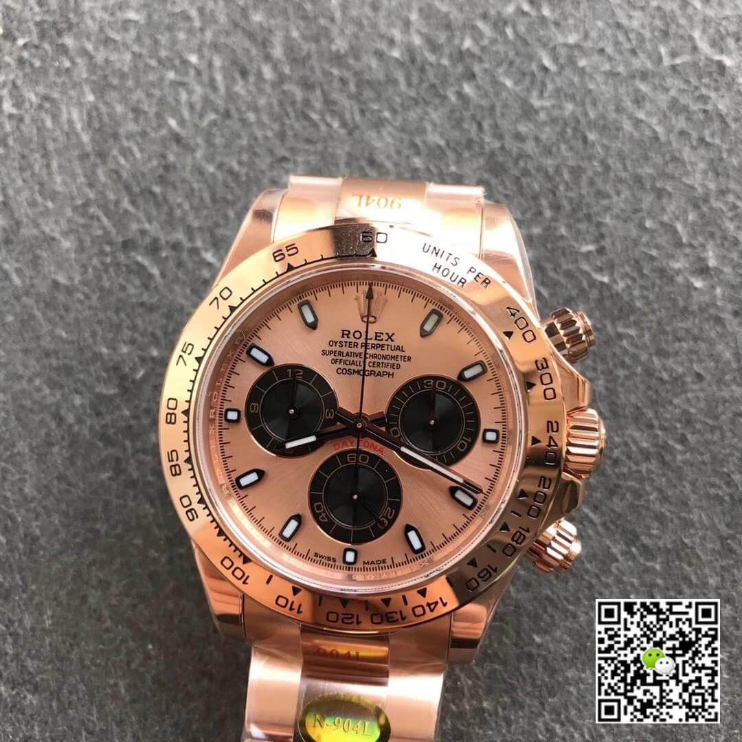Replica R01ex Daytona m116505-0009 1:1 Best Edition Noob Factory Champagne Dial