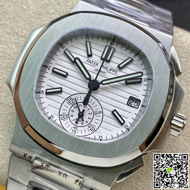 Replica Pat*k Phi1i*pe Nautilus 5980/1A-019 1:1 Best Edition 3K Factory V2 White Dial