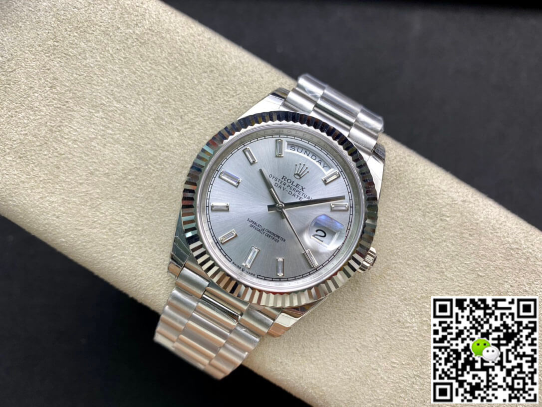 Replica R01ex Day Date M228239-0003 1:1 Best Edition EW Factory White Gold