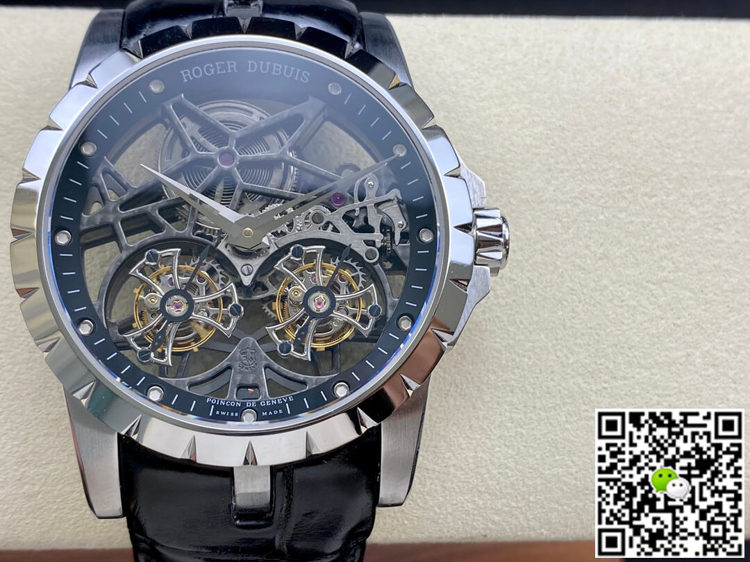 Replica Roger Dubuis Excalibur RDDBEX0396 1:1 Best Edition YS Factory Skeleton Double Tourbillon Dial