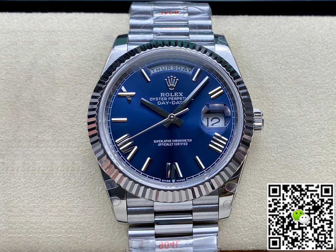 Replica R01ex Day Date M228236-0007 1:1 Best Edition GM Factory V2 Blue Dial
