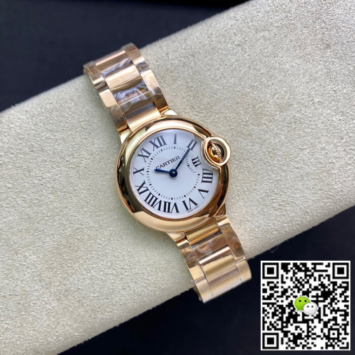 Replica Ballon Bleu De Ca*t1er 28MM WGBB0007 1:1 Best Edition V6 Factory White Dial