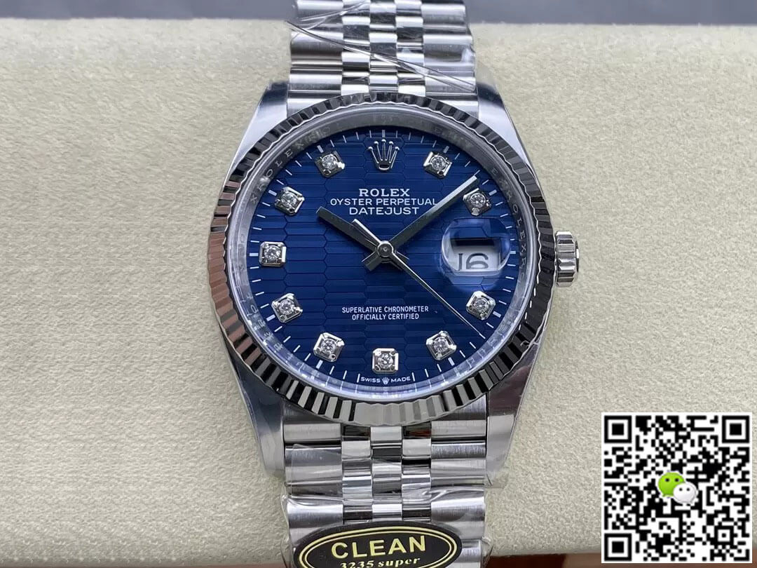 Replica R01ex Datejust M126234-0057 36MM 1:1 Best Edition Clean Factory Blue Dial
