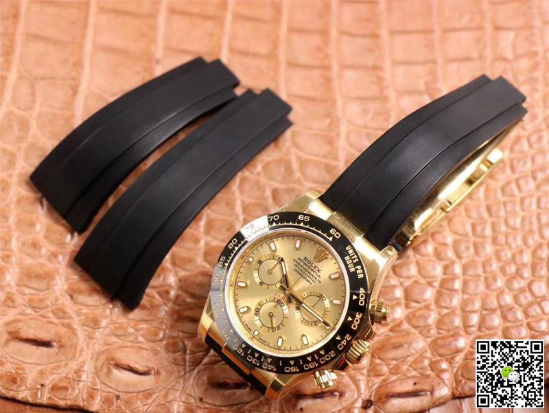 R01ex Daytona Replica M116518LN-0042 1:1 Best Edition Noob Factory Champagne Dial Swiss ETA4130